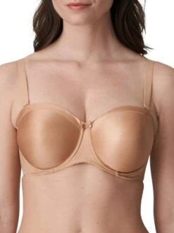 PRIMADONNA Satin Non Padded Strapless Bra - Cognac -Outlet Soft Curve Bra Store braforme primadonna satin 0161331 cog f1