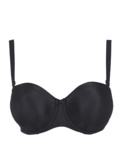 PRIMADONNA Satin Non Padded Strapless Bra - Black -Outlet Soft Curve Bra Store braforme primadonna satin 0161331 zwa c