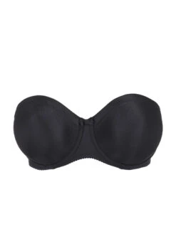 PRIMADONNA Satin Non Padded Strapless Bra - Black -Outlet Soft Curve Bra Store braforme primadonna satin 0161331 zwa c2