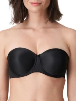 PRIMADONNA Satin Non Padded Strapless Bra - Black