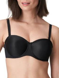 PRIMADONNA Satin Non Padded Strapless Bra - Black -Outlet Soft Curve Bra Store braforme primadonna satin 0161331 zwa f1