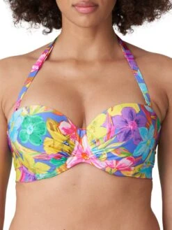 PRIMADONNA Sazan Strapless Bikini Top - Blue Bloom -Outlet Soft Curve Bra Store braforme primadonna sazan swimwear bbm blue bloom bikini top 4010717 f1
