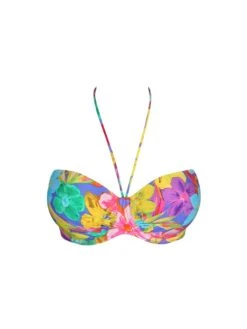 PRIMADONNA Sazan Strapless Bikini Top - Blue Bloom -Outlet Soft Curve Bra Store braforme primadonna sazan swimwear bbm blue bloom bikini top 4010717 p