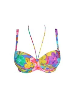 PRIMADONNA Sazan Strapless Bikini Top - Blue Bloom -Outlet Soft Curve Bra Store braforme primadonna sazan swimwear bbm blue bloom bikini top 4010717 p2