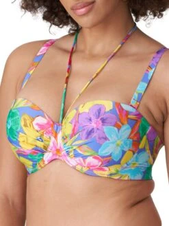 PRIMADONNA Sazan Strapless Bikini Top - Blue Bloom -Outlet Soft Curve Bra Store braforme primadonna sazan swimwear bbm blue bloom bikini top 4010717 s