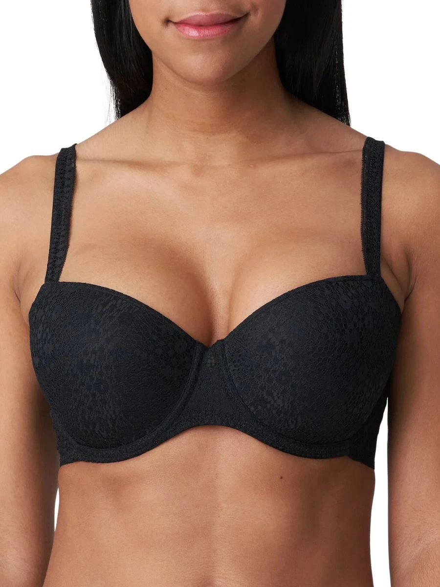 Epirus Padded Balcony Bra - Black 1 Epirus Padded Balcony Bra - Black