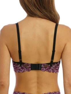 Wacoal Embrace Lace Underwire Bra - Black/ Berry Multi -Outlet Soft Curve Bra Store braforme wacoal embracalace 06511 92 back