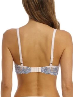 Wacoal Embrace Lace Contour Bra - Pastel Parchment/Blue Multi -Outlet Soft Curve Bra Store braforme wacoal embrace 20lace 853191 177 back