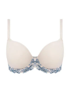 Wacoal Embrace Lace Contour Bra - Pastel Parchment/Blue Multi -Outlet Soft Curve Bra Store braforme wacoal embrace 20lace 853191 177 plain