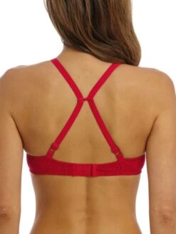 Wacoal Halo Lace Moulded Bra - Barbados Cherry -Outlet Soft Curve Bra Store braforme wacoal halo 20lace 851205 602 back