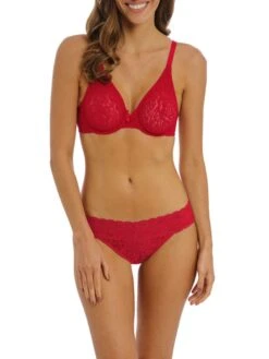 Wacoal Halo Lace Moulded Bra - Barbados Cherry -Outlet Soft Curve Bra Store braforme wacoal halo 20lace 851205 602 full 20body