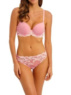 Wacoal Instant Icon Contour Underwired Bra - Bridal Rose/Crystal Pink -Outlet Soft Curve Bra Store braforme wacoal lingerie instant icon bra wa853322 962 full
