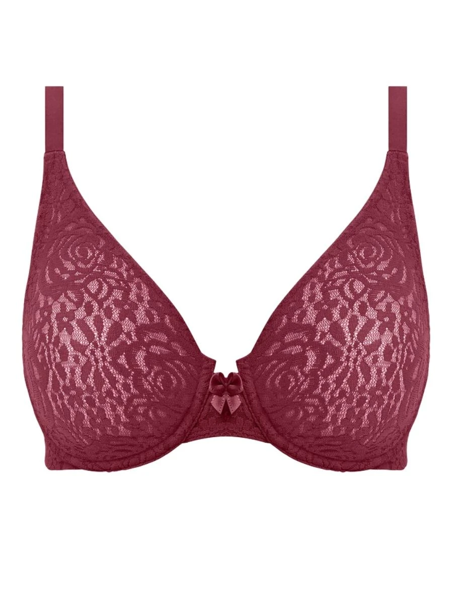 Wacoal Halo Lace Moulded Bra - Zinfandel 6 Wacoal Halo Lace Moulded Bra - Zinfandel - Image 6