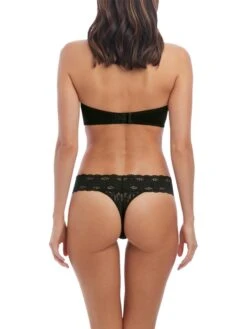 Wacoal Halo Lace Strapless Bra - Black -Outlet Soft Curve Bra Store braforme wacoal lingerie strapless wa854205 blk b3