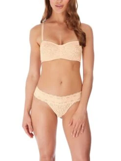 Wacoal Halo Lace Strapless Bra - Nude -Outlet Soft Curve Bra Store braforme wacoal lingerie strapless wa854205 ivy full2