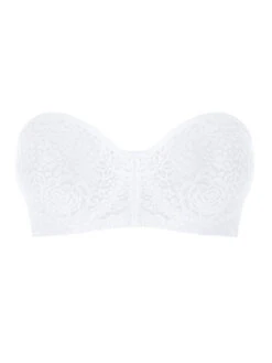 Wacoal Halo Lace Strapless Bra - Ivory -Outlet Soft Curve Bra Store braforme wacoal lingerie strapless wa854205 whe cut