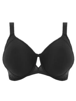 ELOMI Charley Moulded Spacer Bra - Black -Outlet Soft Curve Bra Store el4383 blk cut elomi lingerie charley black underwired bandless spacer moulded bra
