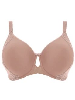 ELOMI Charley Moulded Spacer Bra - Fawn -Outlet Soft Curve Bra Store el4383 fan cut elomi lingerie charley fawn underwired bandless spacer moulded bra
