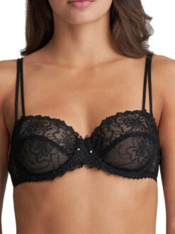 MARIE JO Jane Horizontal Seam Balcony Bra - Black