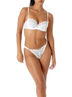 Gossard Fiesta Balcony Bra - White Sparkle -Outlet Soft Curve Bra Store new braforme gossard fiesta 19705 wht fl