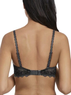 Wacoal Lace Perfection Contour Bra - Charcoal -Outlet Soft Curve Bra Store we135004 chl back wacoal lingerie lace perfection charcoal contour bra