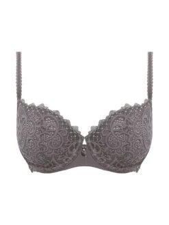 Wacoal Lace Essentiel Balcony Bra - Soft Grey -Outlet Soft Curve Bra Store we136002 sog cut wacoal lace essentiel soft grey balcony bra